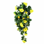 Petunia artificiala flori galbene 80cm