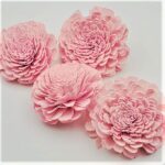 Floare Ming 8cm Roz pal x4