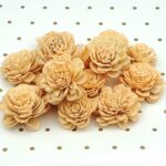 Capete flori Ming 4cm Piersica x14