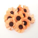 Margarete petale lemn 6cm Oranj x10