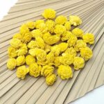 Capete Flori Ming 2cm galben x50