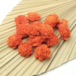 Capete flori Ming 4cm mandarina x14