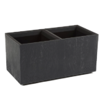 Ghiveci dublu Eco Caro Antracit patrat 80x40cm cu roti