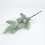 Creanga Brad înzăpezit artificial cu con 32cm