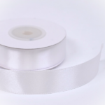 Panglica saten single Alb 2cm x 18m