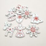 Figurina Craciun 6cm mix alb-rosu set 10buc