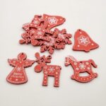 Figurina Craciun 6cm mix rosu set 10buc