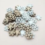 Figurina Fulg zapada 2.5cm mix alb natur set 50buc