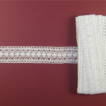 Panglica dantelata alba 4cm