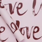 Hartie floristica LOVE ROZ 58x58cm set 20