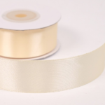 Panglica saten single Champagne 2.5cm x 27m