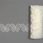 Banda Dantela fluturi Ivory 4cm x 7m