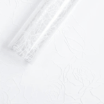 Celofan transparent model trandafir alb set x20