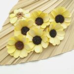 Margarete petale lemn 6cm YELLOW x10