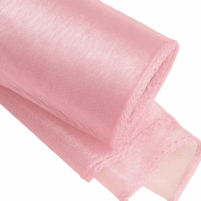 Panglica Organza 12cm×8m ROZ PUDRA