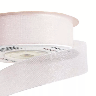 Panglica Organza 2cm×20m ALB