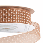 Panglica Organza 2cm×25m Ciocolata buline