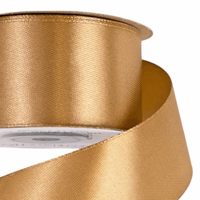 Panglica saten single 3.5cm x 23m Dark Gold