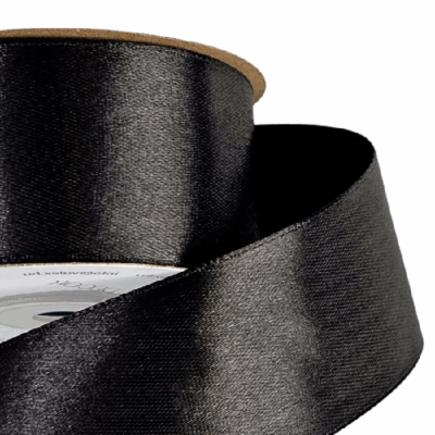 Panglica saten single 3.5cm x 23m Negru