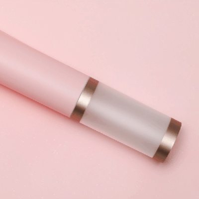 Celofan flori ROZ PAL bordura dubla aurie set x20