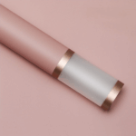 Celofan flori ROZ VINTAGE bordura dubla aurie set x20