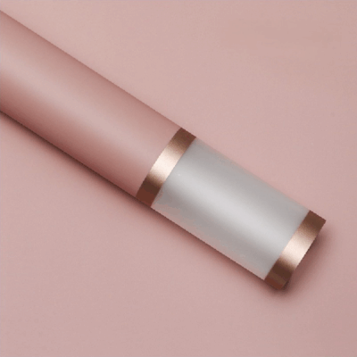 Celofan flori ROZ VINTAGE bordura dubla aurie set x20