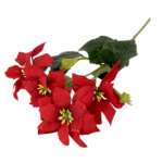 Creanga Poinsettia cu flori Rosii 50cm
