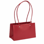 Sacosa hartie Bordo mat cu maner 22x10x13 set x5