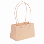 Sacosa hartie Crem mat cu maner 22x10x13 set x5