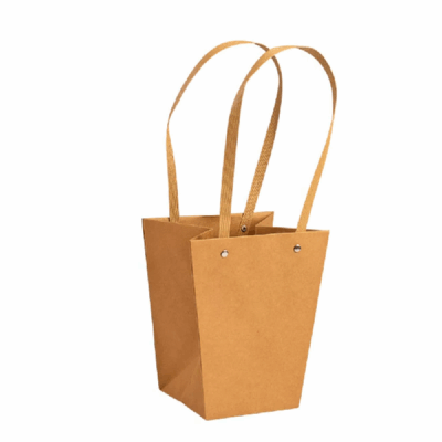 Sacosa hartie Kraft cu maner 17x17x20 set x5