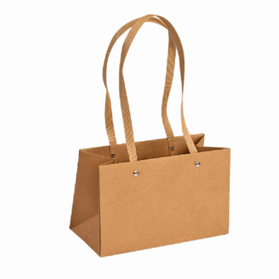 Sacosa hartie Kraft cu maner 22x10x13 set x5