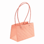 Sacosa model embosat romb cu maner bubble gum set x5