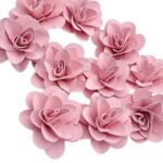 Capete Trandafir lemn roz pal 6cm set x6