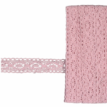 Panglica dantelata roz pal 2.5cm