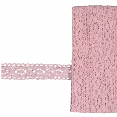 Panglica dantelata roz pal 2.5cm