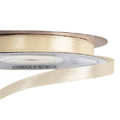 Panglica saten single Champagne 6mm x 23m