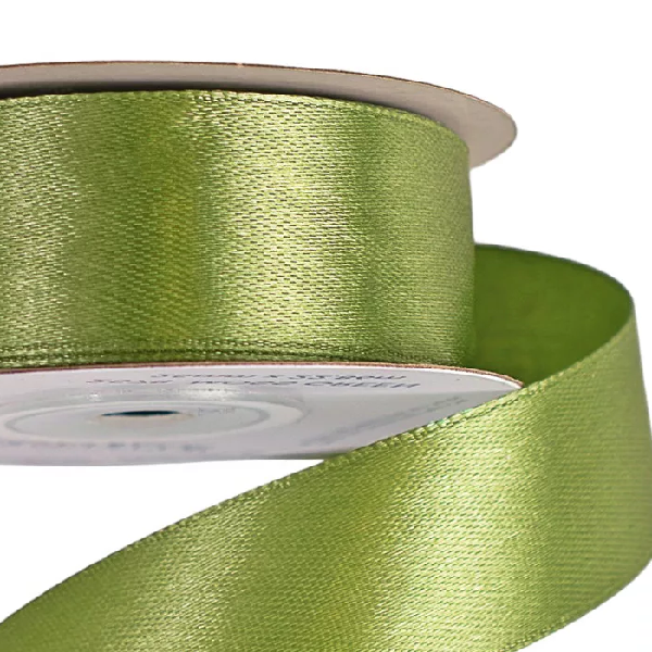 Panglica saten single Verde Moss 2.5cm x 23m Panglica saten single Verde Moss 2.5cm x 23m