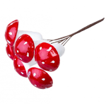 Ciupercute polistiren rosii D3.4cm set x6