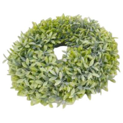 Coronița artificiala verde gri D26cm
