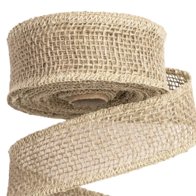 Panglica Iuta margini tivite 5cmx9m NATUR