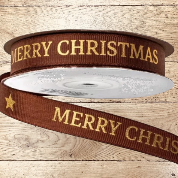 Panglica Merry Christmas 16mm x 20m - Maro (1) Panglica Merry Christmas 16mm x 20m - Maro