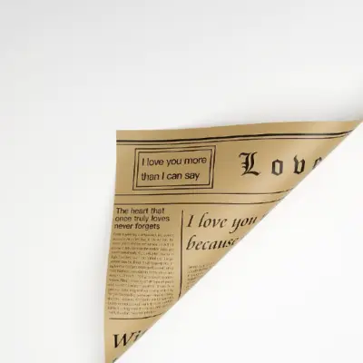 Ambalaj flori Double Alb Natur ziar set 20 foi