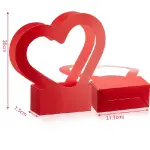 Cutie din hartie cu manere inima roz deschis - imagine 3