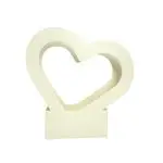 Cutie din hartie cu manere inima vanilie
