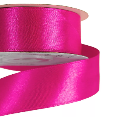 Panglica saten single Fuchsia 2.5cm x 23m