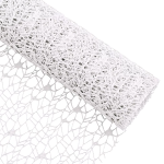 Rola plasa floristica Dantela 50cmx4.5m Alba