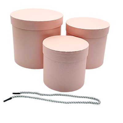 Set 3 cutii florale rotunde Piersica sidef