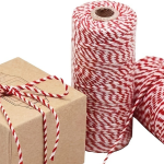 Snur Martisor bumbac rasucit alb rosu 2mmx100m