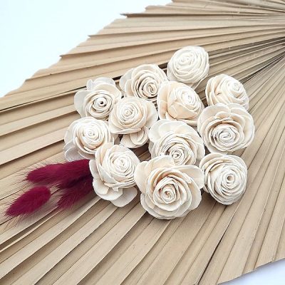 Capete Ranunculus Ming 4cm Alb natur set x12