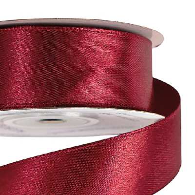 Panglica saten single Bordo 2.5cm x 23m